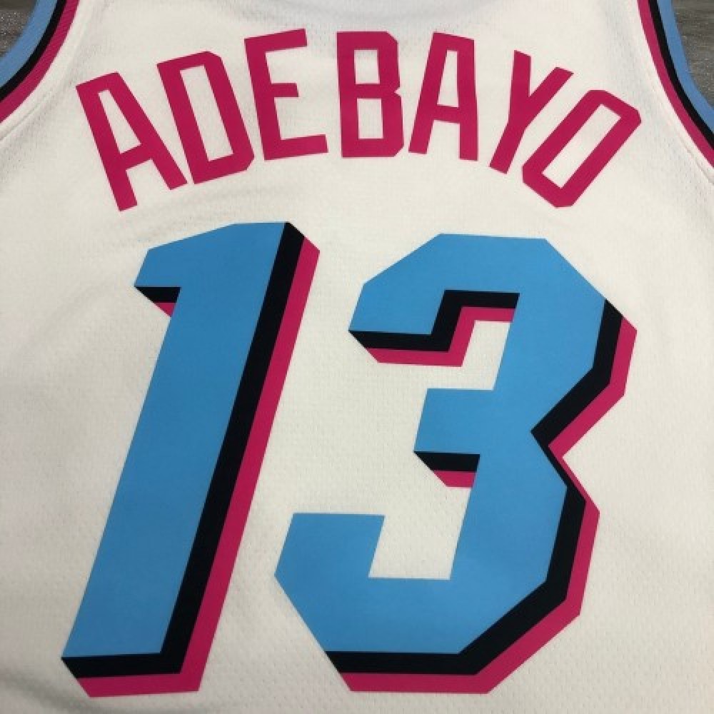 Men's Miami Heat Bam Adebayo #13 White 19-20 Swingman Jersey - City Edition-Pro Kit Vault | Brand New 26/27 Sports Jerseys